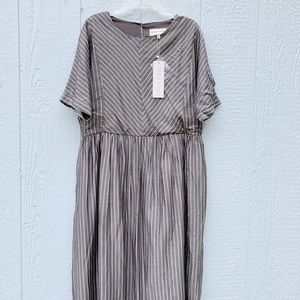 Piper and Scoot striped midi
